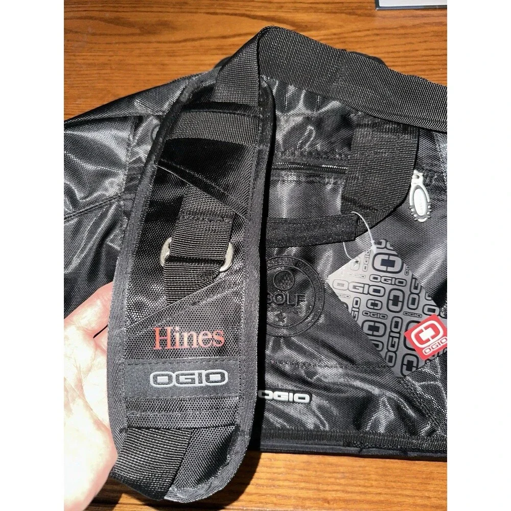 Black Ogio Messenger Laptop Bag Pocket Port 18” Greater Houston Golf Classic BN